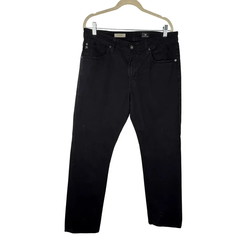 AG Adriano Goldschmied The Graduate Black Tailored Straight Pants 34x32